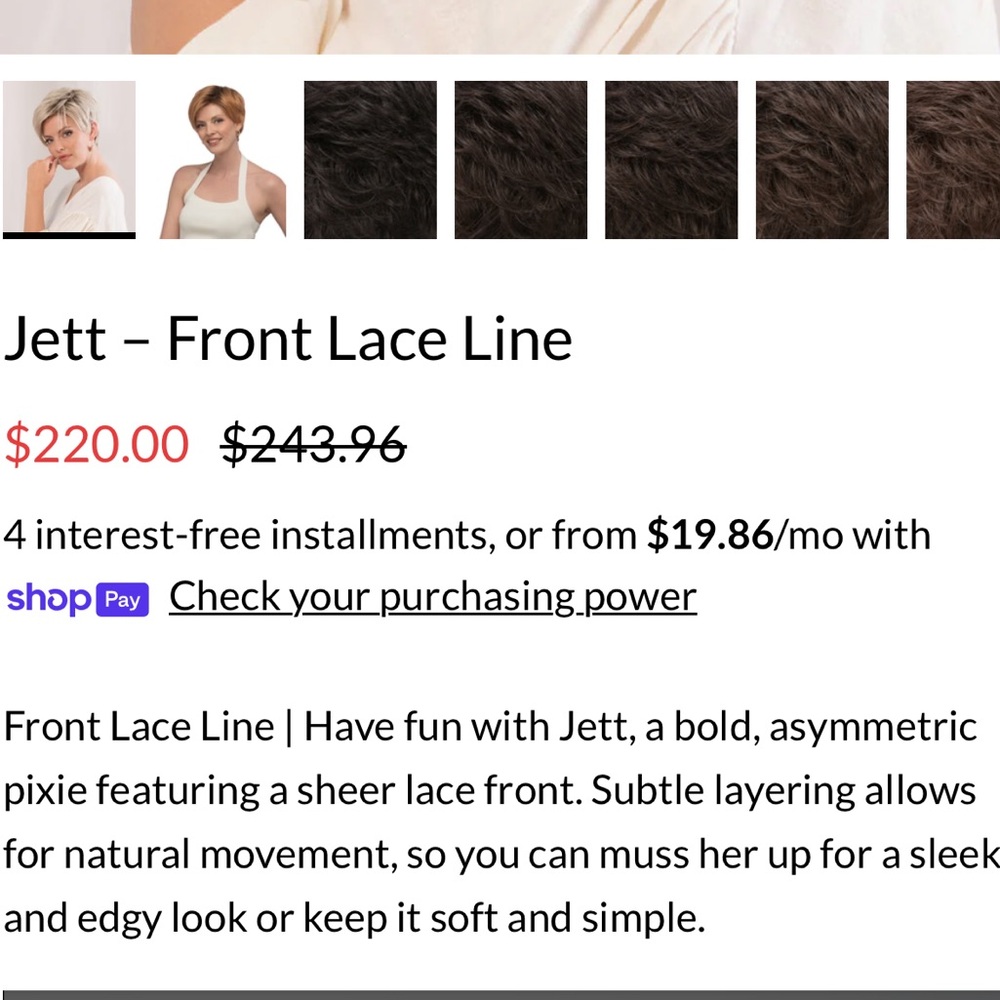 NWT ESTETICA DESIGNS JETT FRONT LACE LINE WIG SHORT HAIR IN SUNLIT BLONDE - Picture 15 of 17